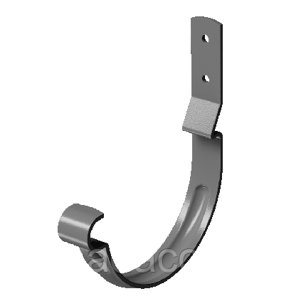 Карнизный крюк для желоба короткий (гнутый) Stal Premium, графит, фото 1