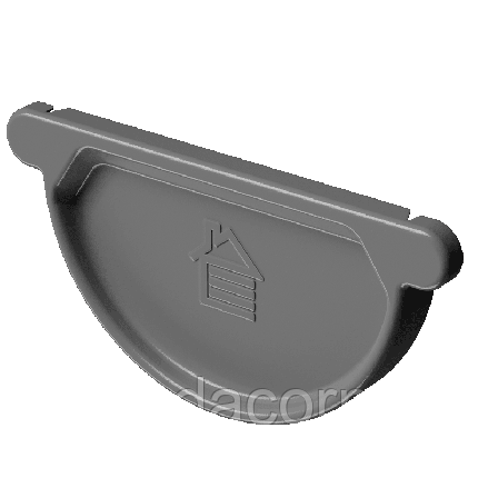 Заглушка желоба Stal Premium, графит, фото 1