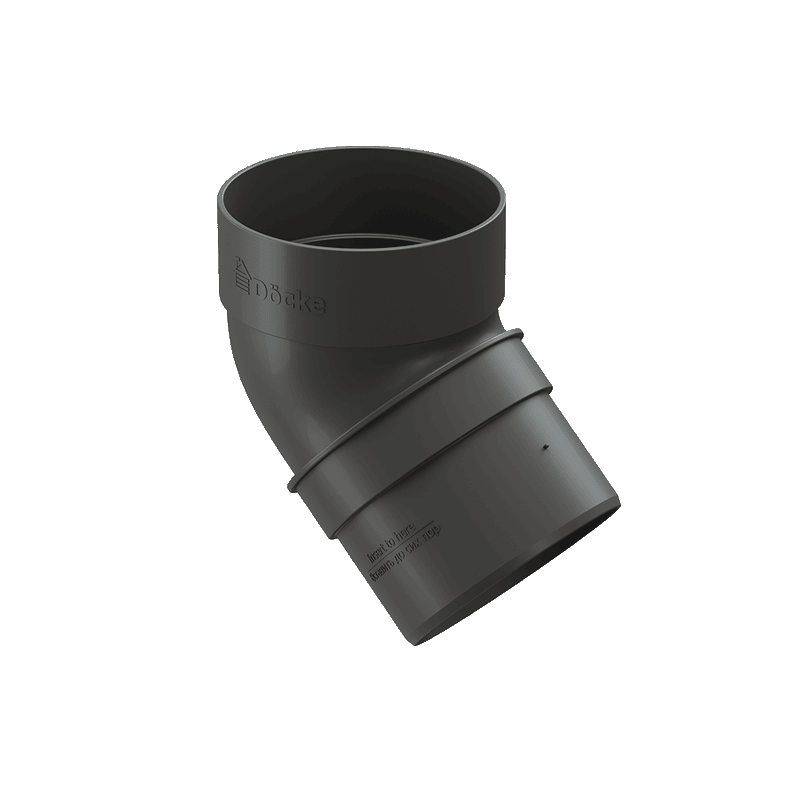 Колено водосточное 45˚ Standard, серый