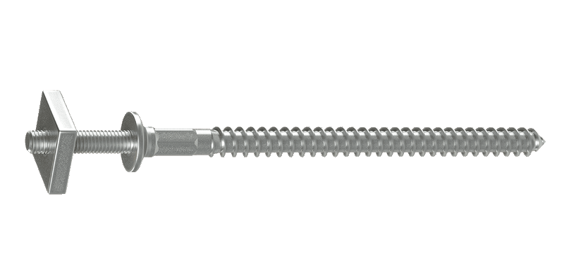 Шпилька специальная с гайкой (без цвета) Standard, оцинкованная сталь