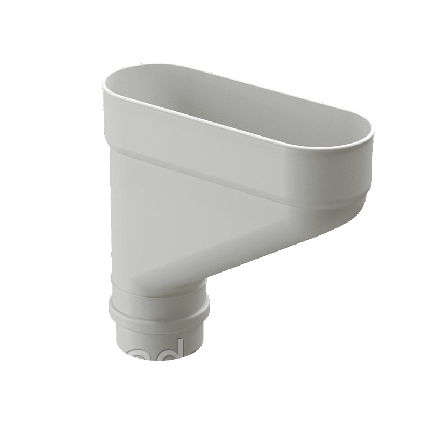 Коллектор для водостока Lux, пломбир, фото 1