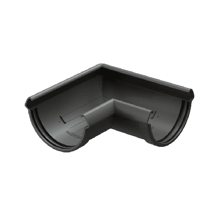 Угол желоба 90˚ LUX, графит, фото 1