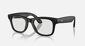 Ray-Ban Meta Wayfarer Frame Matte Black/Lenses Clear to Graphite Green Transitions® RW4008 601S1M (150-50 Size)