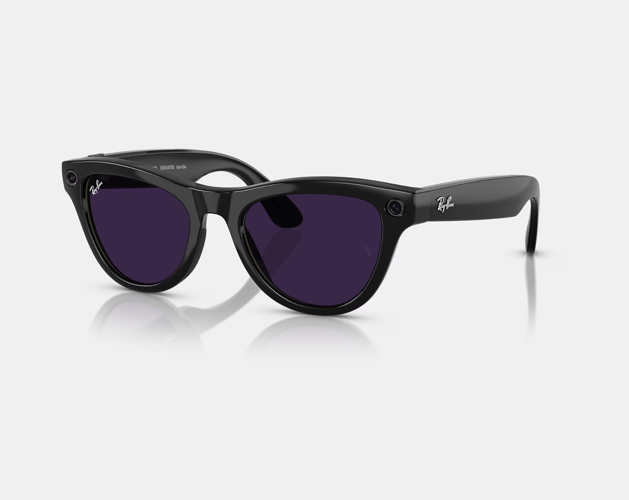 Ray-Ban Meta Skyler Frame Shiny Black/Lenses Clear to Amethyst Transitions® RW4010 601/CH 52 Size, фото 1