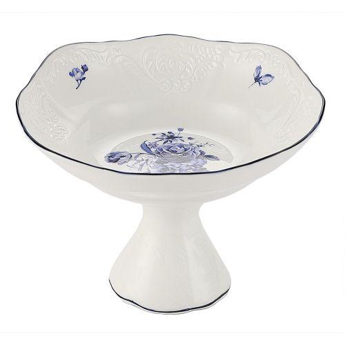 Блюдо на ножке,десертное d=15,5 см,коллекция Blue Flower P.L. Proff Cuisine