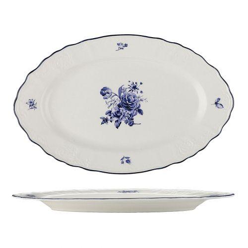 Блюдо овальное 25*16 см,коллекция Blue Flower P.L. Proff Cuisine, фото 1