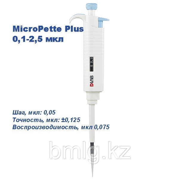 MicroPette Plus 0,1-2,5 мкл Одноканальный дозатор переменного объема