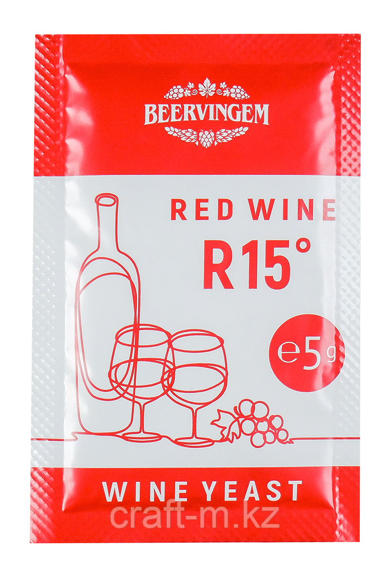 Винные дрожжи Beervingem "Red Wine R15", 5 г, фото 1