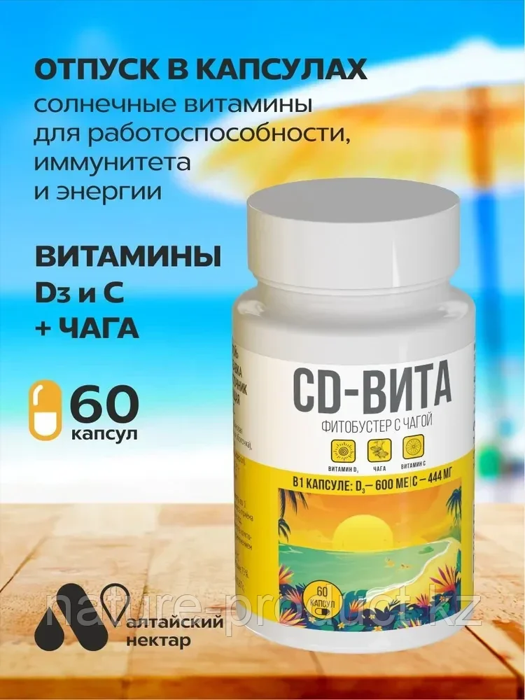 ФИТОБУСТЕР для иммунитета и тонуса CD-VITA с Чагой 60 шт.