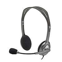Наушники с микрофоном Logitech H110 (2 x 3.5мм, кабель 1.8м).