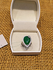 Кольцо / хризопраз / 18 размер ( пр. Абая 141 )