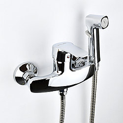 Смеситель для ванны с гигиеническим душем Atlas Earth ER0009901, цинк, глянцевый хром