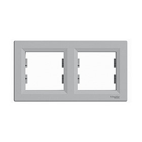 Рамка горизонтальная SE EPH5800261 Asfora 2 постовая алюминий