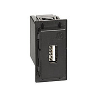 Зарядное устройство Bticino K4285C1 Living Now USB Стандарт А 1500мА 1 модуль черный