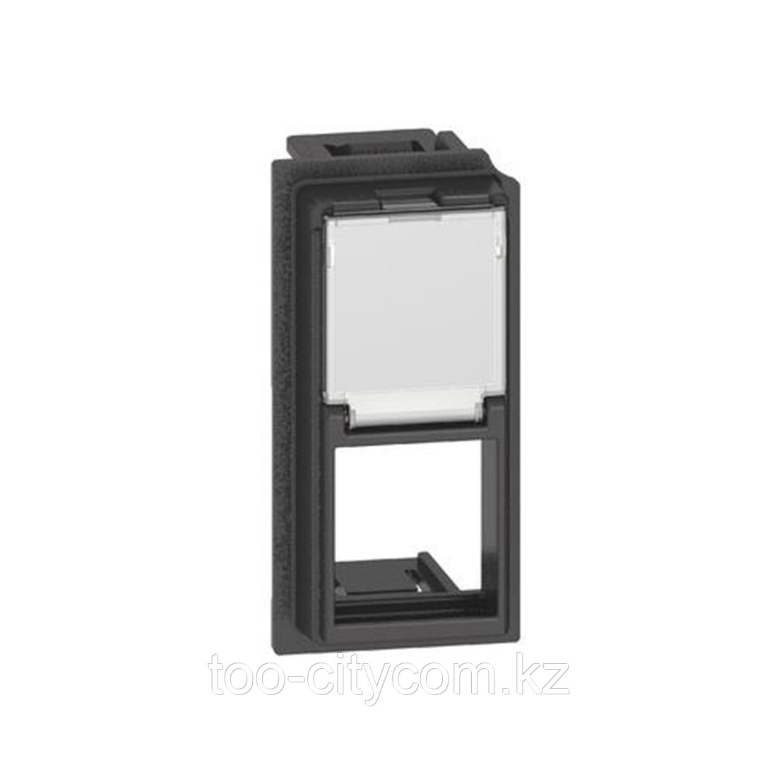 Keystone RJ45 1 адаптерлеріне арналған Bticino KG07K Living Now беткі панелі модуль қара, фото 1