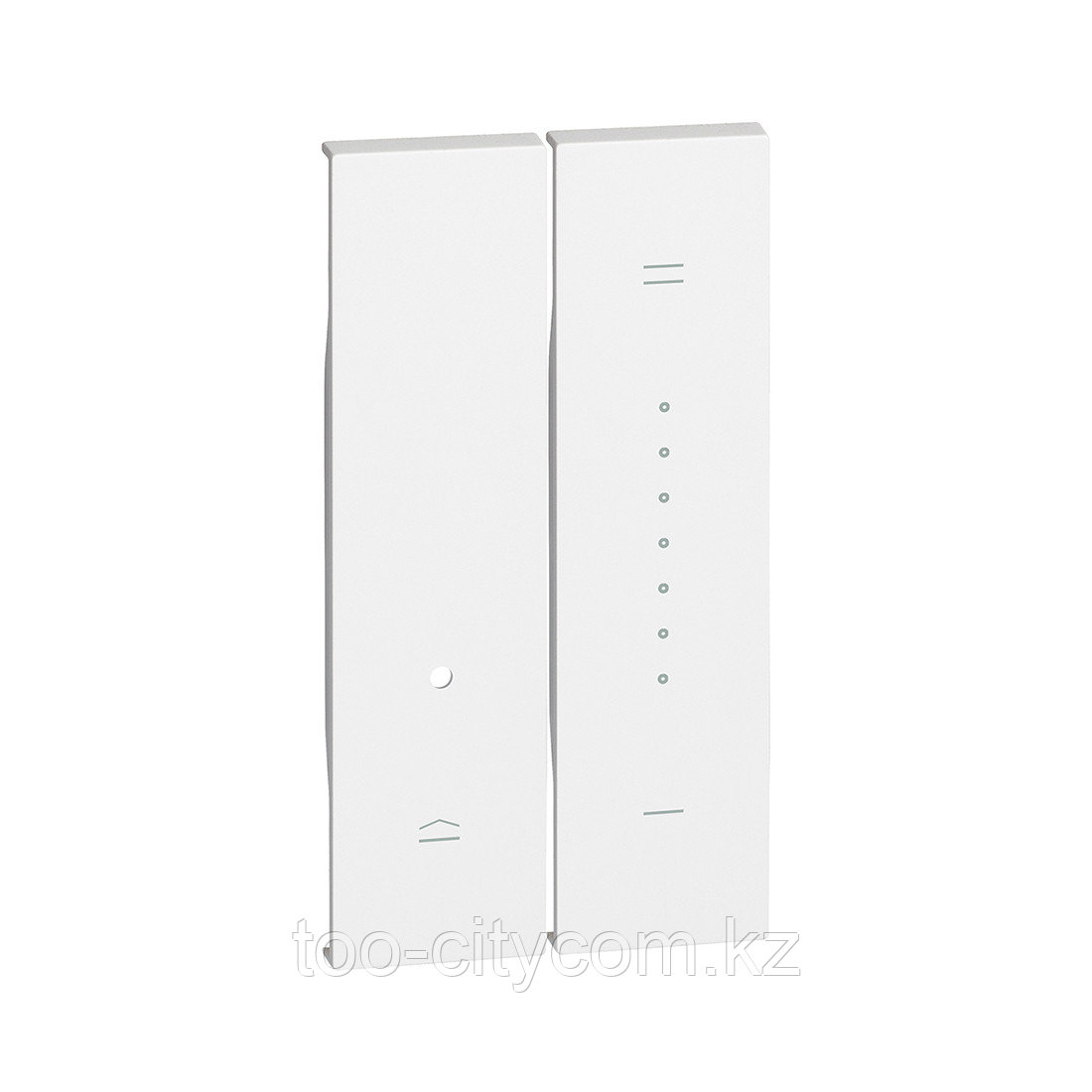 Button Light Controller 2 модуліне арналған Bticino KW19 Living Now алдыңғы панелі ақ түсті, фото 1