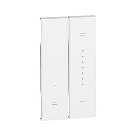 Button Light Controller 2 модуліне арналған Bticino KW19 Living Now алдыңғы панелі ақ түсті