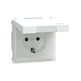 Розетка MERTEN MTN2314-6035 D-Life 16А с з/к с крышкой IP44 белый лотос