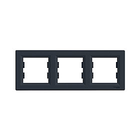 Рамка горизонтальная SE EPH5800371 Asfora 3 постовая антрацит