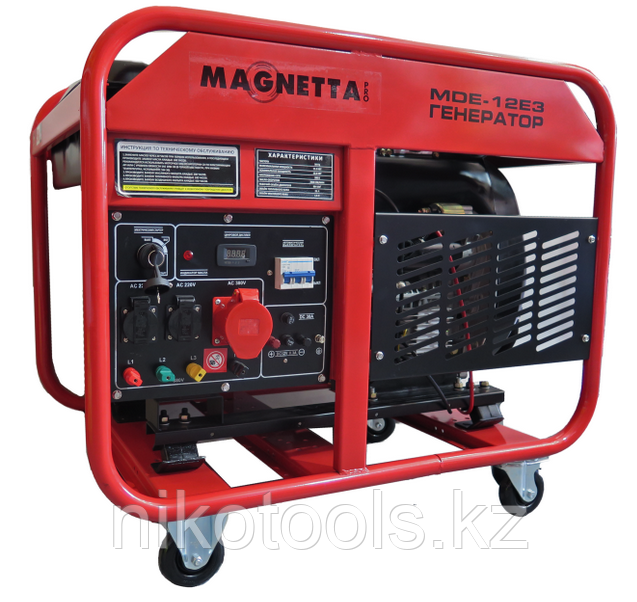 Magnetta, MDE-12E3, Дизельный генератор 10 кВт, 380 В, двухцилиндровый двигатель 954 куб. см