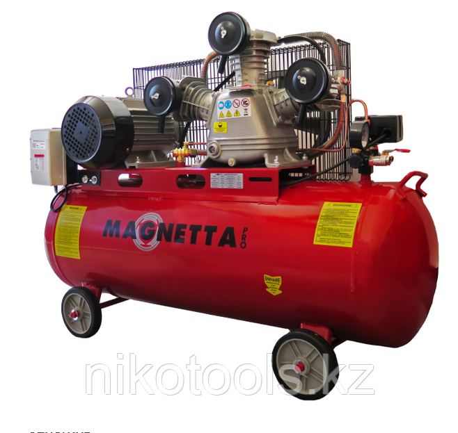 Magnetta, SW0.36/8-100L, Компрессор воздушный поршневой масляный с ременным приводом