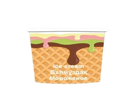 Стакан бумажный "Ice Cream" 90 гр Креманка (200 мл)