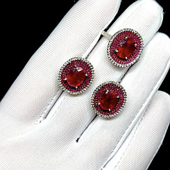 Комплект с натуральными Рубинами и Сапфирами