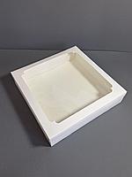 Коробка с окном 35,5*35,5*8см крышка с коном + дно белая