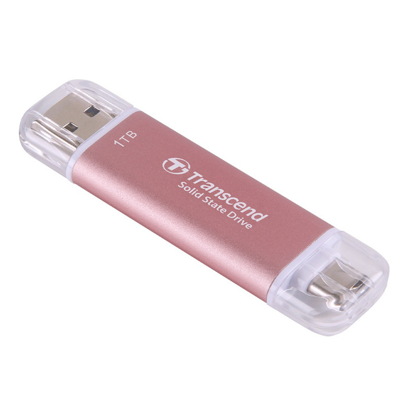 Transcend TS1TESD310P Жесткий диск внешний SSD 1TB, ESD310, USB Type-A и Type-C, Purple