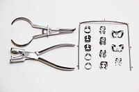 Набор для коффердам (Пакистан, щипцы, дырокол клампы 12, рамка)