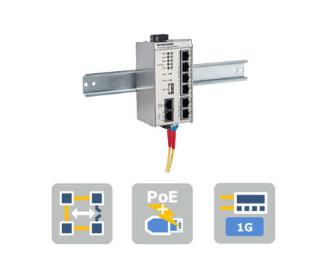 7-портовый промышленный коммутатор GbE Profi Line+ Switch PoE+