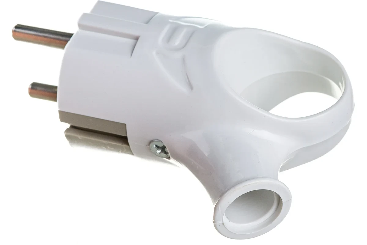Штепсель вилка PR208W с ушком PROSVET, фото 1