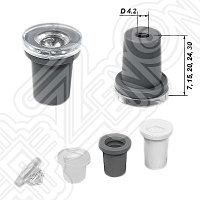 Дистанционный пластиковый держатель, 15 мм, прозрачный