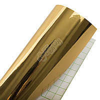 Плёнка металлизированная GRAFIX, серия Metallized, зеркальное золото, ПЭТ, 55 мкм, до 1,5 лет, 1.22 x 50 м