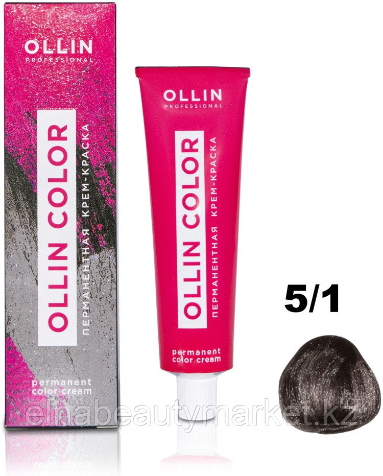 Ollin Professional Color 5/1 светлый шатен пепельный крем-краска 60 мл