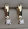 Золотой набор с бриллиантами (кольцо 17р  0.23Сt  SI1/I VG - Cut, серьги 0.46Ct I1/I, VG), фото 5