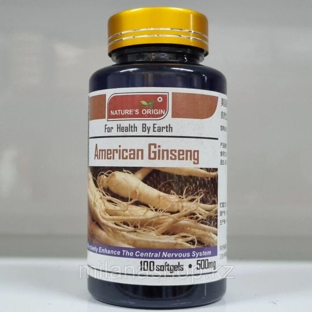 Капсулы - American Ginseng Tablets ( Американский женьшень ) адаптогенное, метаболическое, фото 1