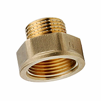 Переход латунный никелированный, D_1: 1" мм, D_2: 3/4" мм, Способ прис.: внутренняя-наружная резьба