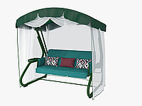 Садовые качели Портофино, 3-х местные до 400 кг, зеленые