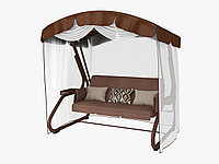 Садовые качели Портофино, 3-х местные до 400 кг, коричневые