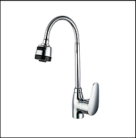 К106 Смеситель для кухни,гибкий гусак,крепление гайка КАПЛЯ (24)