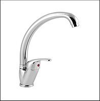 К107 Смеситель для кухни, гусак утка ,крепление гайка КАПЛЯ (24)