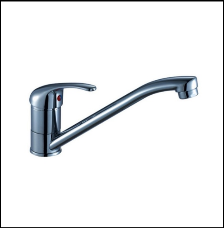 К113 Смеситель для кухни,длинный гусак одинарный КАПЛЯ (30), фото 1