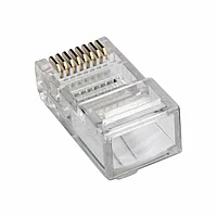 Коннектор NETLAN  RJ45  Кат.5e (Класс D)  100МГц  покрытие 3мкд  неэкранированный  упак. 100шт.