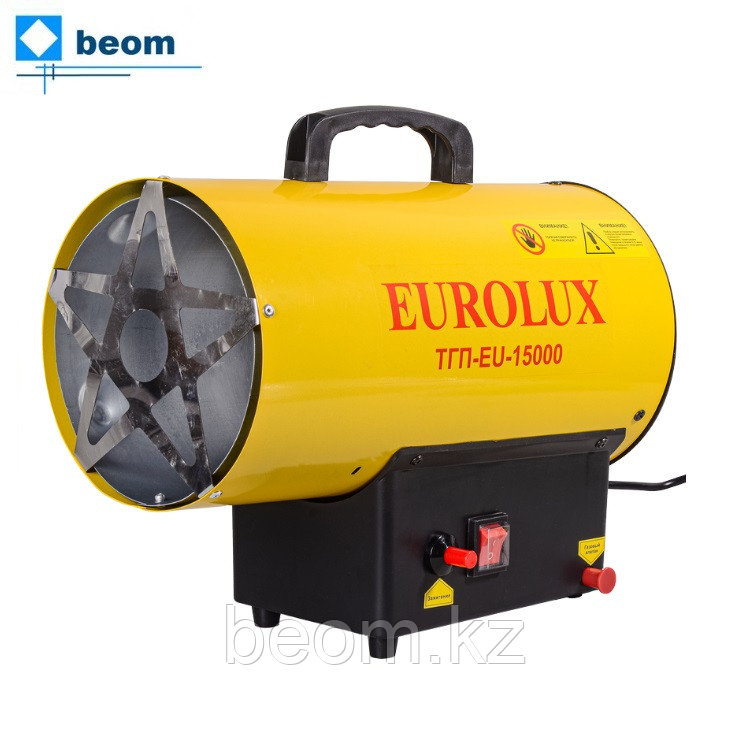 Газовая пушка Eurolux ТГП-EU-15000 (15 кВт | 150 м2 | м³/час 400 | Расход топлива, кг/ч 1.16 | Вес, кг 4.14), фото 1