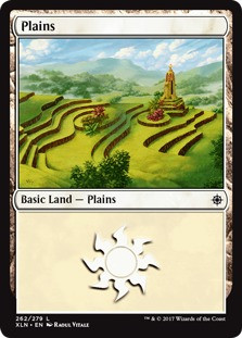 MTG Basic land-Plains-Базовая земля-Равнина Русс, Англ