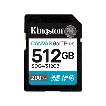 Карта памяти Kingston SDG4/512GB Canvas Go Plus Gen4 C10 UHS-I U3 V30 512GB, фото 1