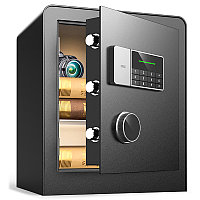 Сейф DELI "ET551" электронный замок + ключ, 380х320х450 мм, 17,5 кг, черный