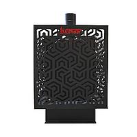 Банная печь (Прямоугольная) 5 мм с газовой горелкой