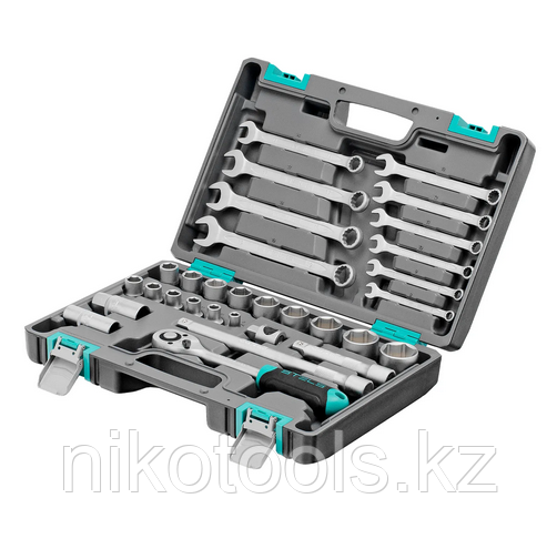 Набор инструментов, 1/2", CrV, пластиковый кейс 31 предмет// Stels